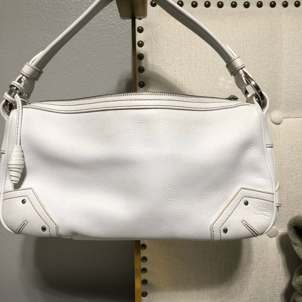 Bally White Leather Shoulder Bag